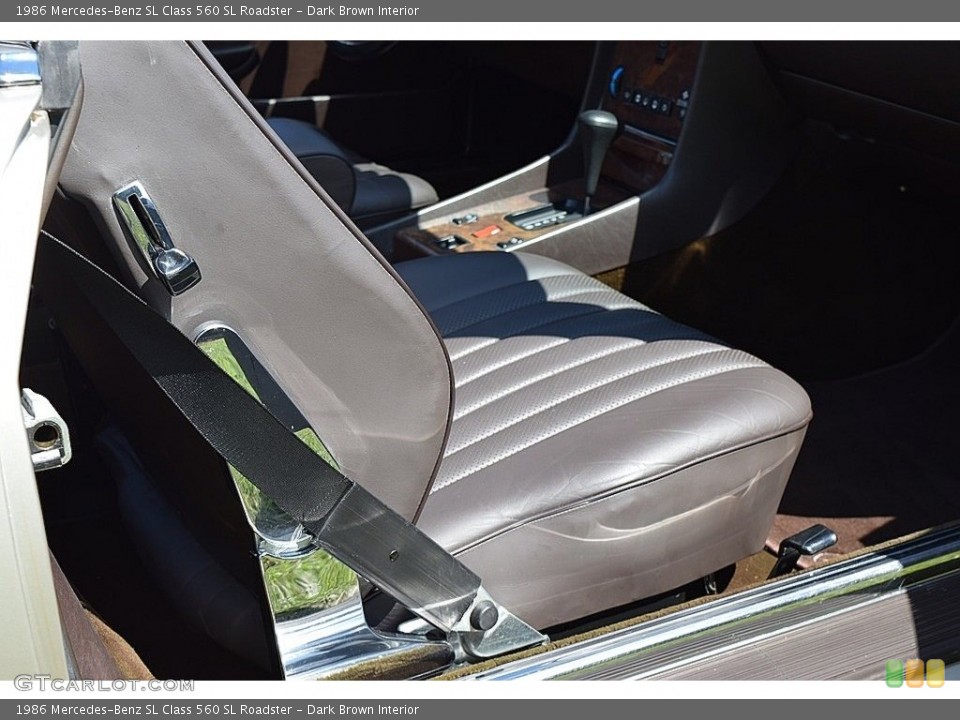 Dark Brown Interior Front Seat for the 1986 Mercedes-Benz SL Class 560 SL Roadster #139865804