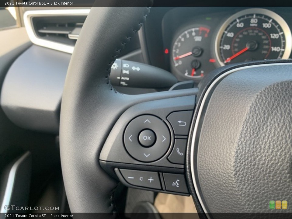 Black Interior Steering Wheel for the 2021 Toyota Corolla SE #139865821