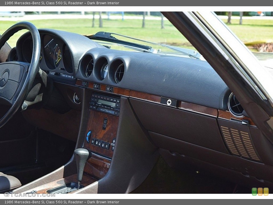Dark Brown Interior Dashboard for the 1986 Mercedes-Benz SL Class 560 SL Roadster #139865827