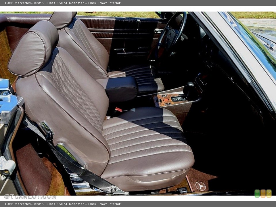 Dark Brown Interior Front Seat for the 1986 Mercedes-Benz SL Class 560 SL Roadster #139865851