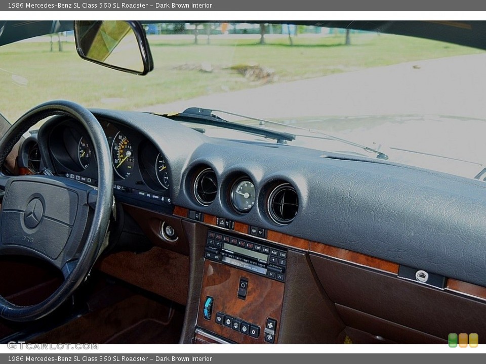 Dark Brown Interior Dashboard for the 1986 Mercedes-Benz SL Class 560 SL Roadster #139865976
