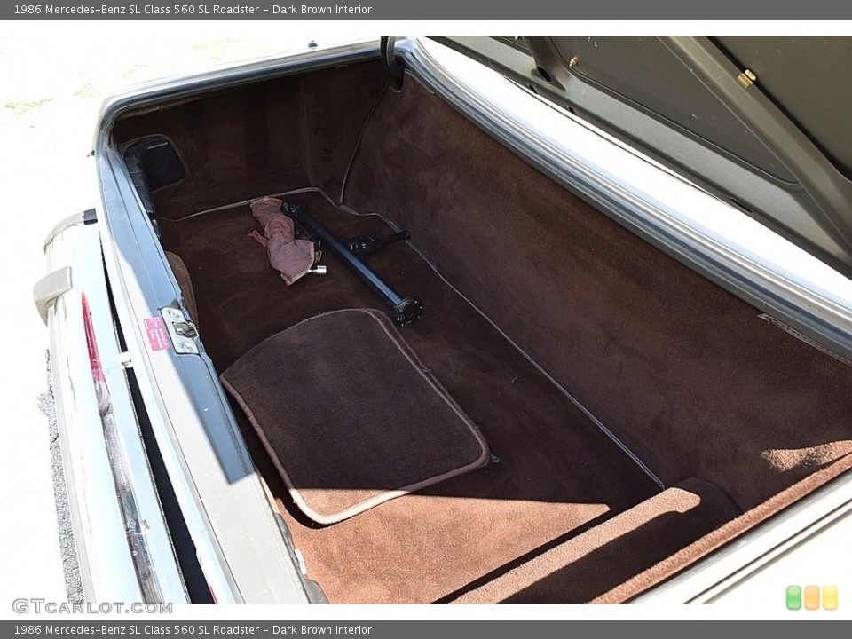 Dark Brown Interior Trunk for the 1986 Mercedes-Benz SL Class 560 SL Roadster #139866265