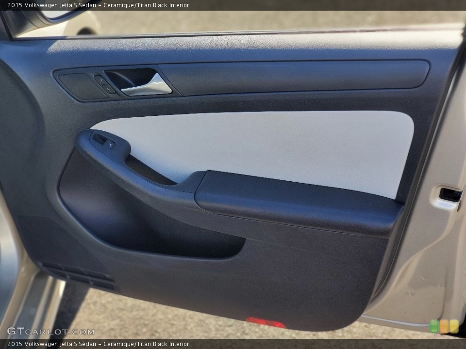 Ceramique/Titan Black Interior Door Panel for the 2015 Volkswagen Jetta S Sedan #139868530