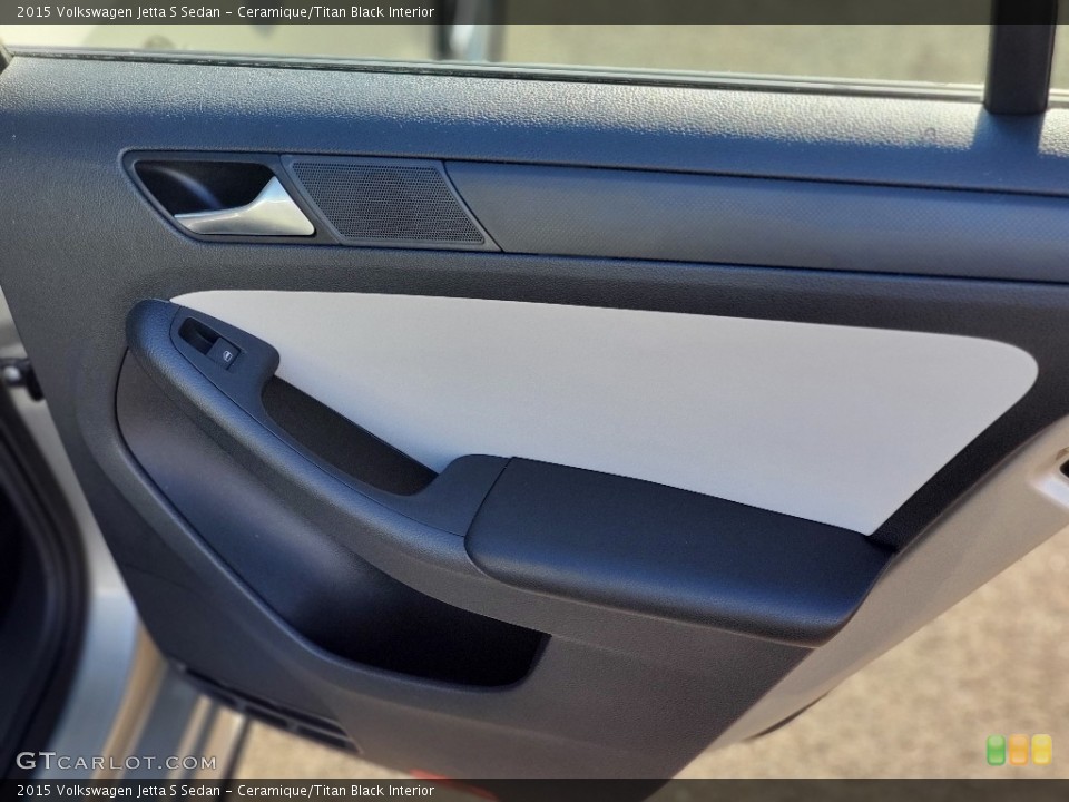 Ceramique/Titan Black Interior Door Panel for the 2015 Volkswagen Jetta S Sedan #139868605