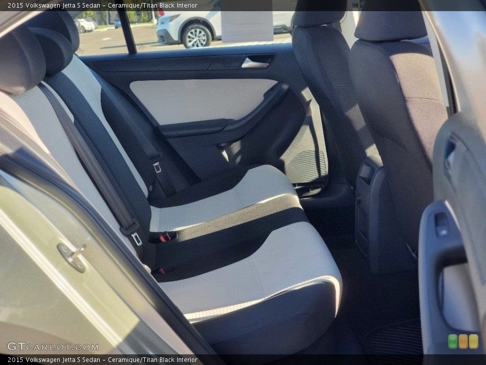 Ceramique/Titan Black Interior Rear Seat for the 2015 Volkswagen Jetta S Sedan #139868635