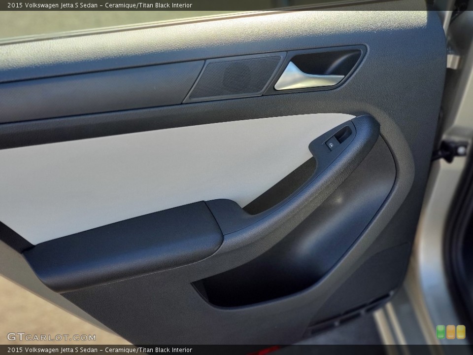 Ceramique/Titan Black Interior Door Panel for the 2015 Volkswagen Jetta S Sedan #139868761