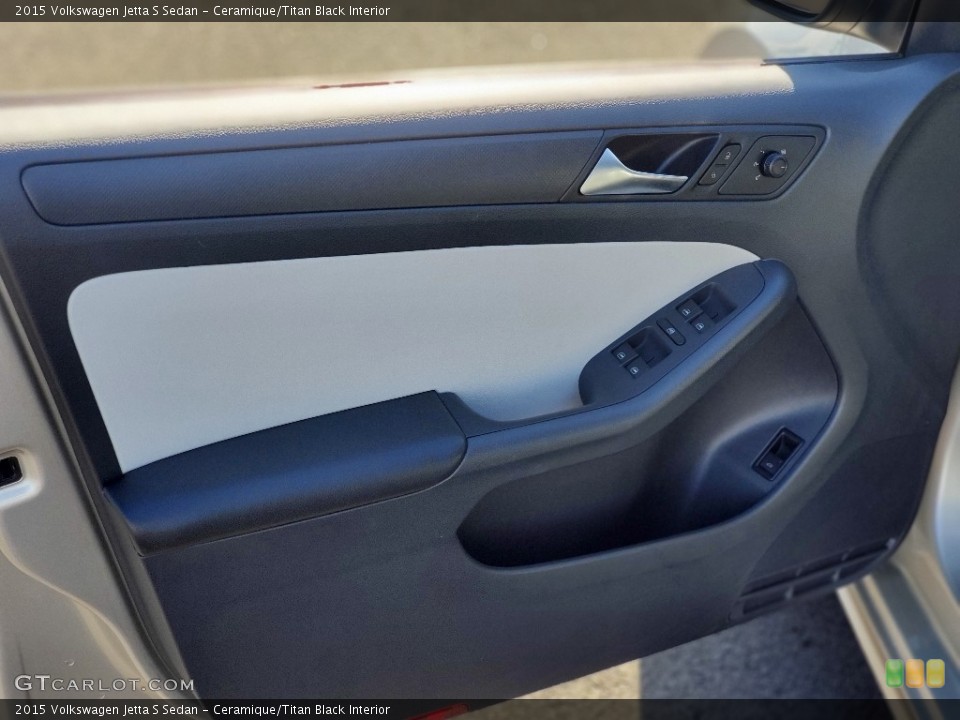 Ceramique/Titan Black Interior Door Panel for the 2015 Volkswagen Jetta S Sedan #139868839