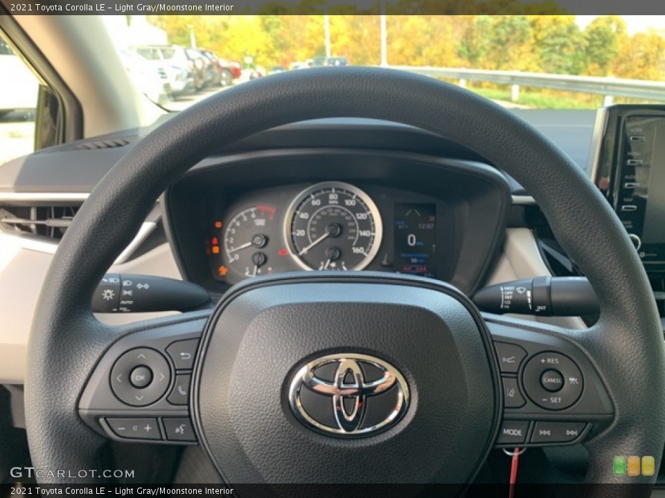Light Gray/Moonstone Interior Steering Wheel for the 2021 Toyota Corolla LE #139869406