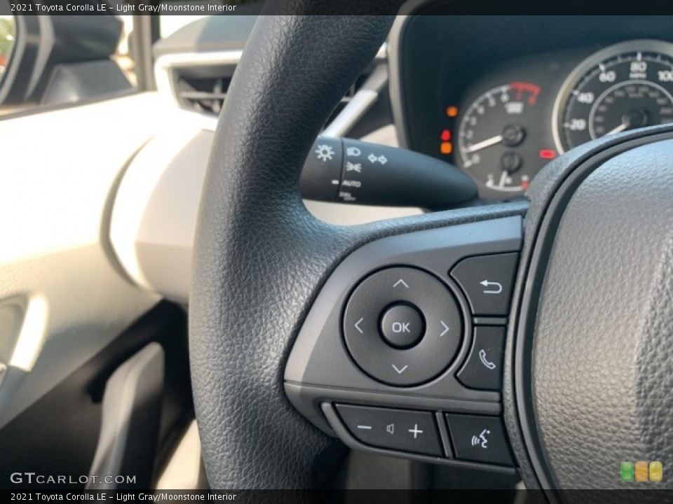 Light Gray/Moonstone Interior Steering Wheel for the 2021 Toyota Corolla LE #139869418