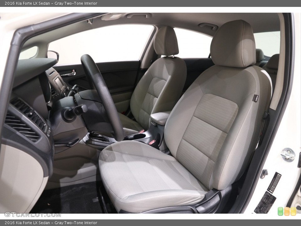 Gray Two-Tone Interior Front Seat for the 2016 Kia Forte LX Sedan #139869484