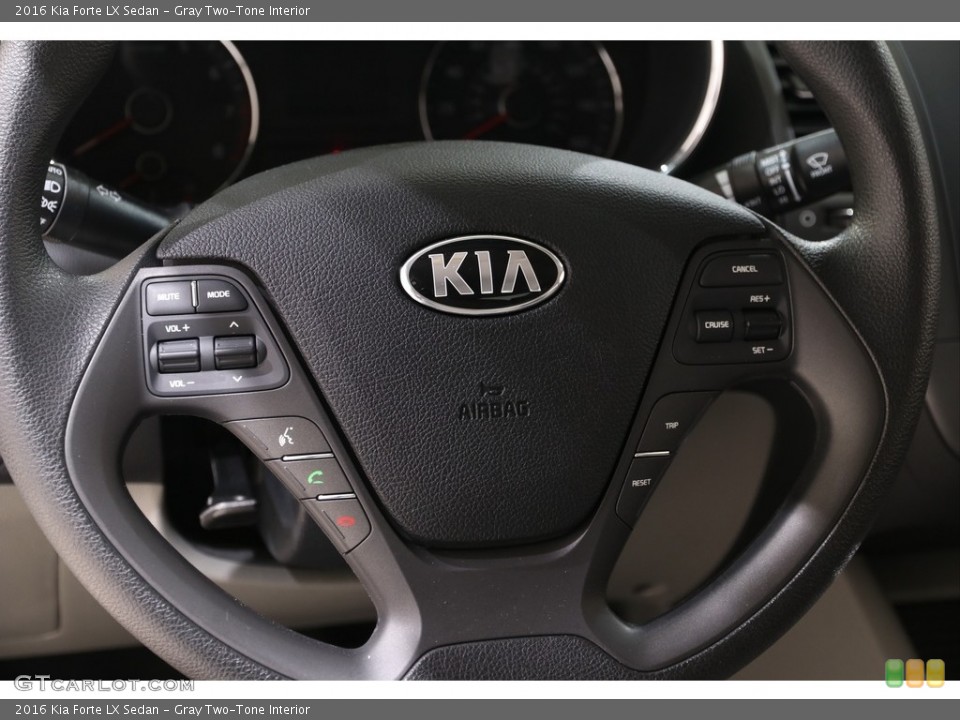 Gray Two-Tone Interior Steering Wheel for the 2016 Kia Forte LX Sedan #139869535