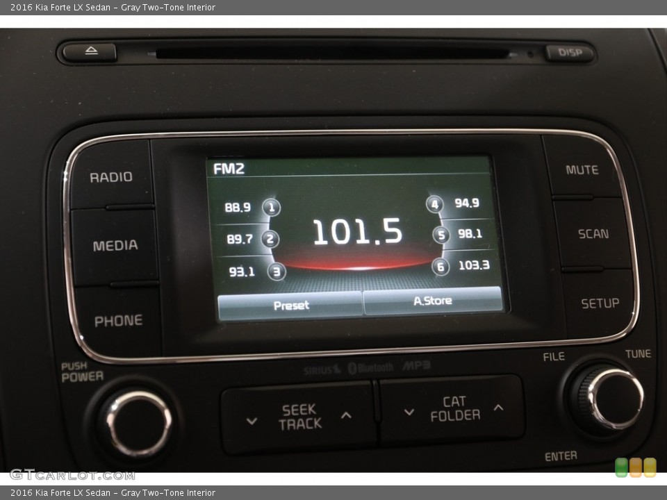 Gray Two-Tone Interior Audio System for the 2016 Kia Forte LX Sedan #139869616