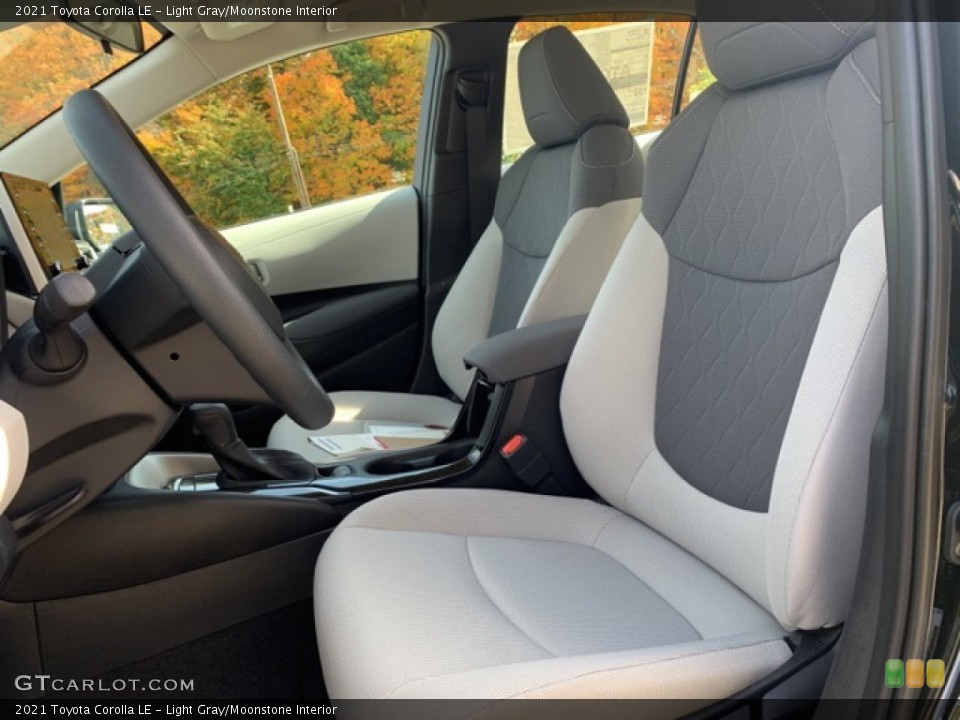 Light Gray/Moonstone Interior Front Seat for the 2021 Toyota Corolla LE #139869661