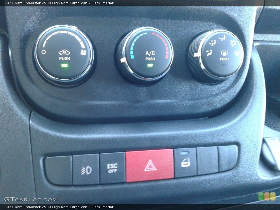 Black Interior Controls for the 2021 Ram ProMaster 2500 High Roof Cargo Van #139875448