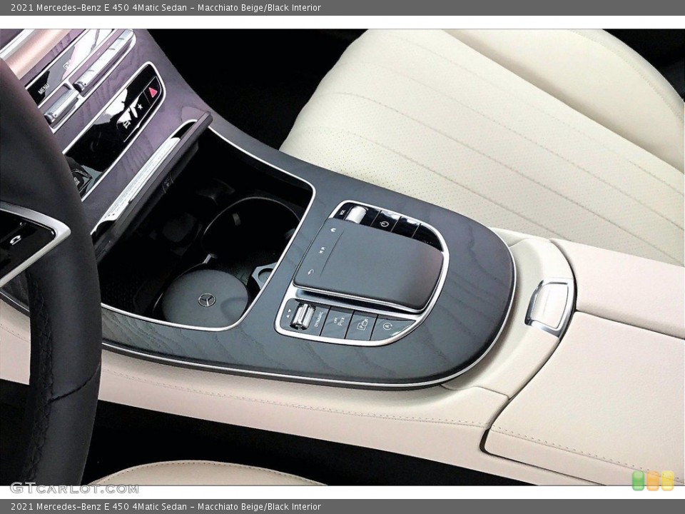 Macchiato Beige/Black Interior Controls for the 2021 Mercedes-Benz E 450 4Matic Sedan #139877794