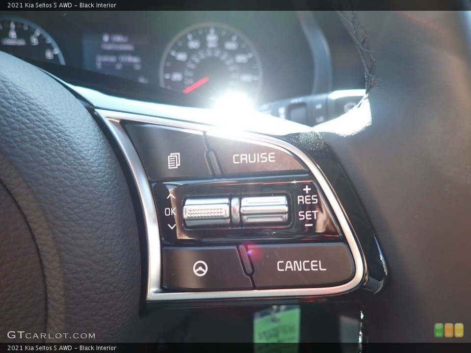 Black Interior Steering Wheel for the 2021 Kia Seltos S AWD #139879809