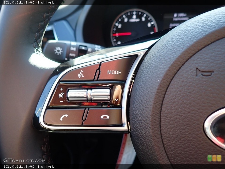 Black Interior Steering Wheel for the 2021 Kia Seltos S AWD #139879830