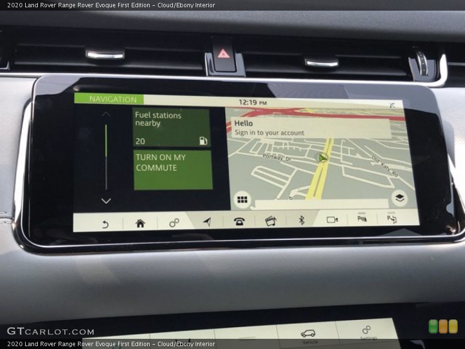 Cloud/Ebony Interior Navigation for the 2020 Land Rover Range Rover Evoque First Edition #139881288