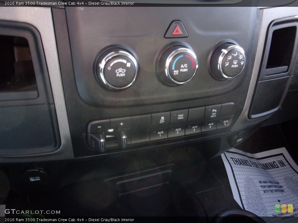 Diesel Gray/Black Interior Controls for the 2016 Ram 3500 Tradesman Crew Cab 4x4 #139882932