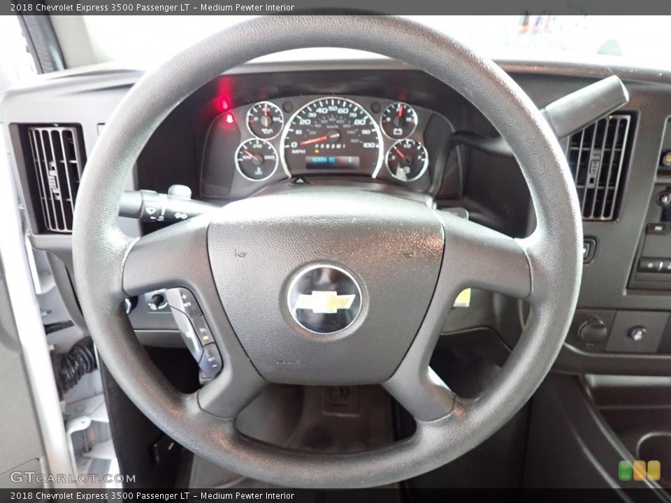 Medium Pewter Interior Steering Wheel for the 2018 Chevrolet Express 3500 Passenger LT #139884507