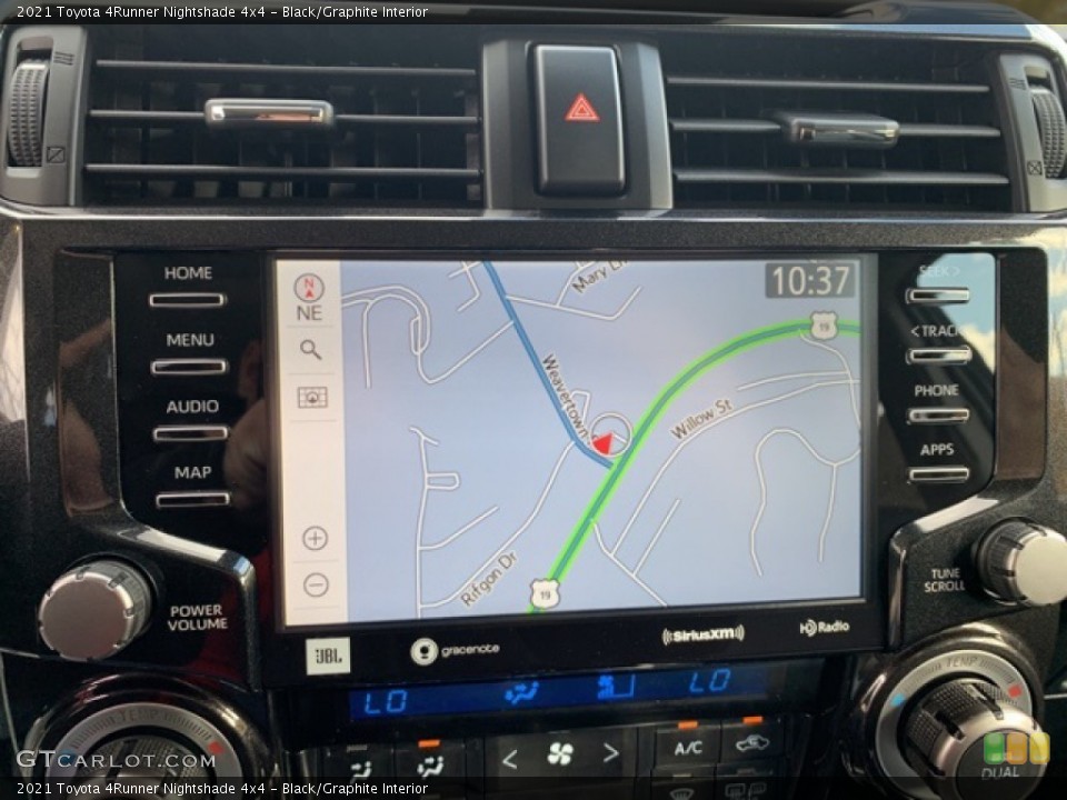 Black/Graphite Interior Navigation for the 2021 Toyota 4Runner Nightshade 4x4 #139888575