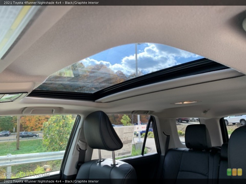 Black/Graphite Interior Sunroof for the 2021 Toyota 4Runner Nightshade 4x4 #139888911