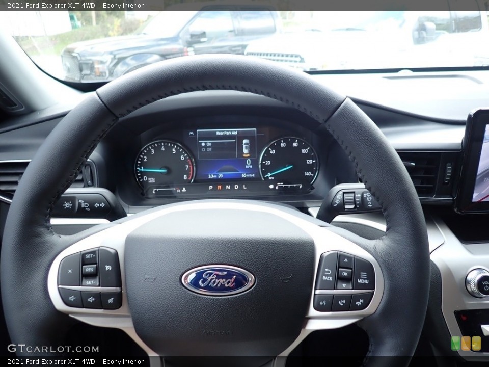 Ebony Interior Steering Wheel for the 2021 Ford Explorer XLT 4WD #139889379