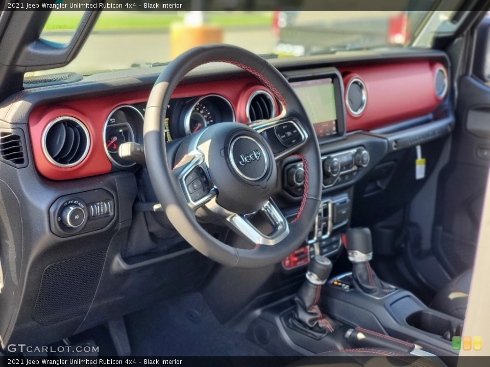 Black Interior Dashboard for the 2021 Jeep Wrangler Unlimited Rubicon 4x4 #139889991