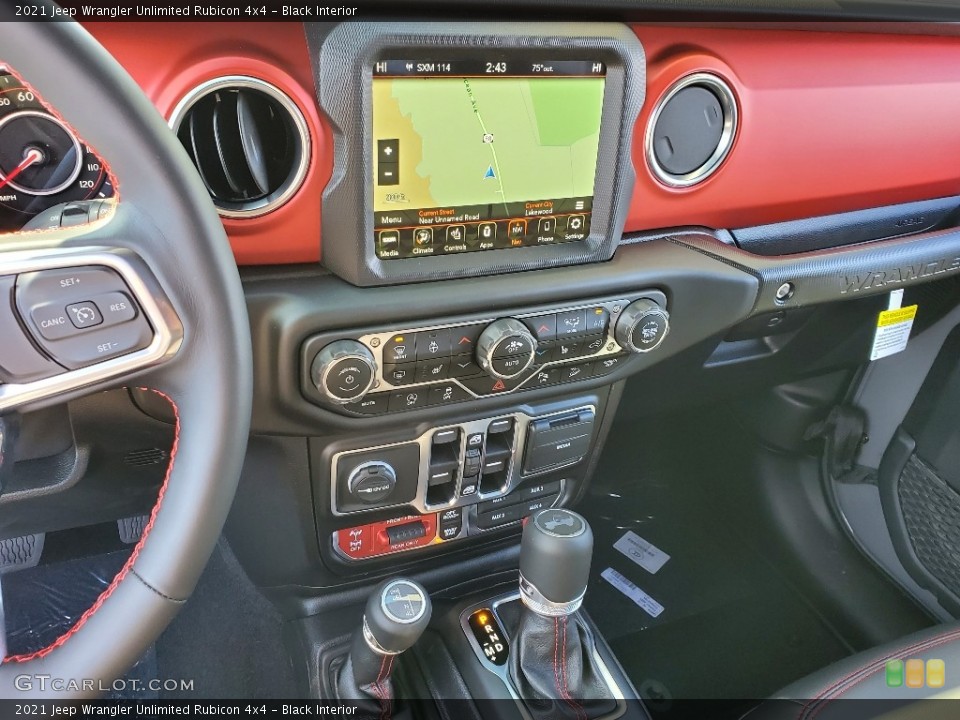 Black Interior Dashboard for the 2021 Jeep Wrangler Unlimited Rubicon 4x4 #139890096