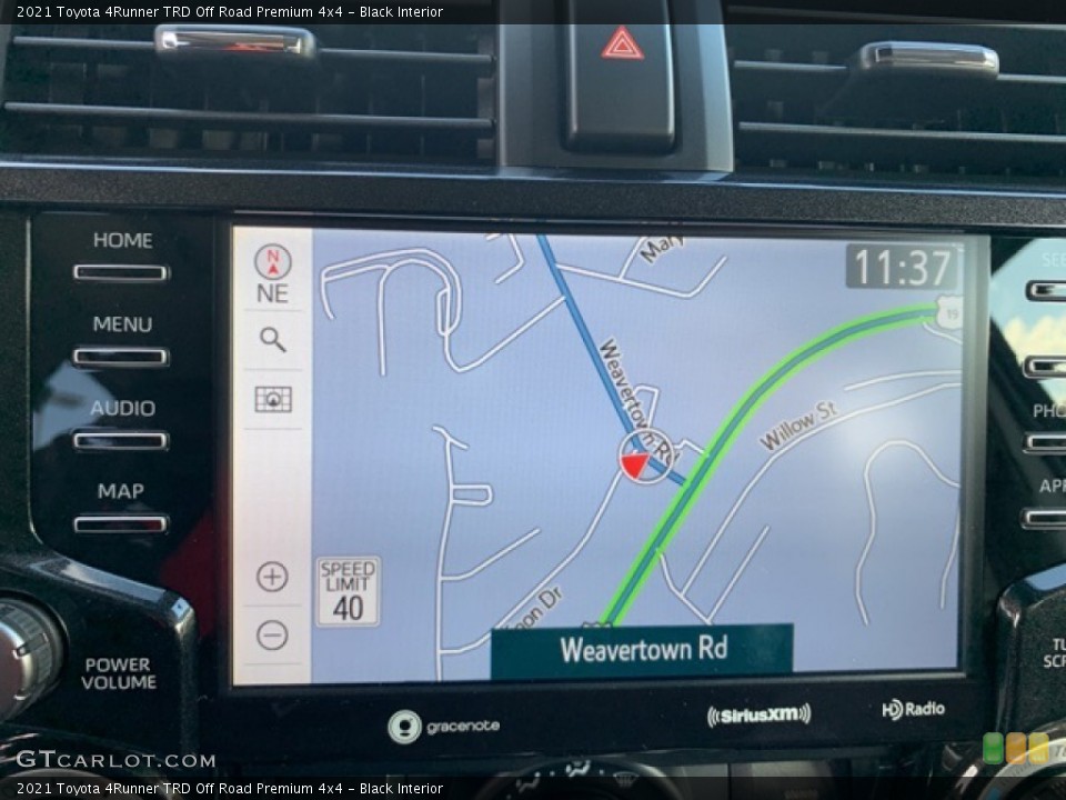 Black Interior Navigation for the 2021 Toyota 4Runner TRD Off Road Premium 4x4 #139890990