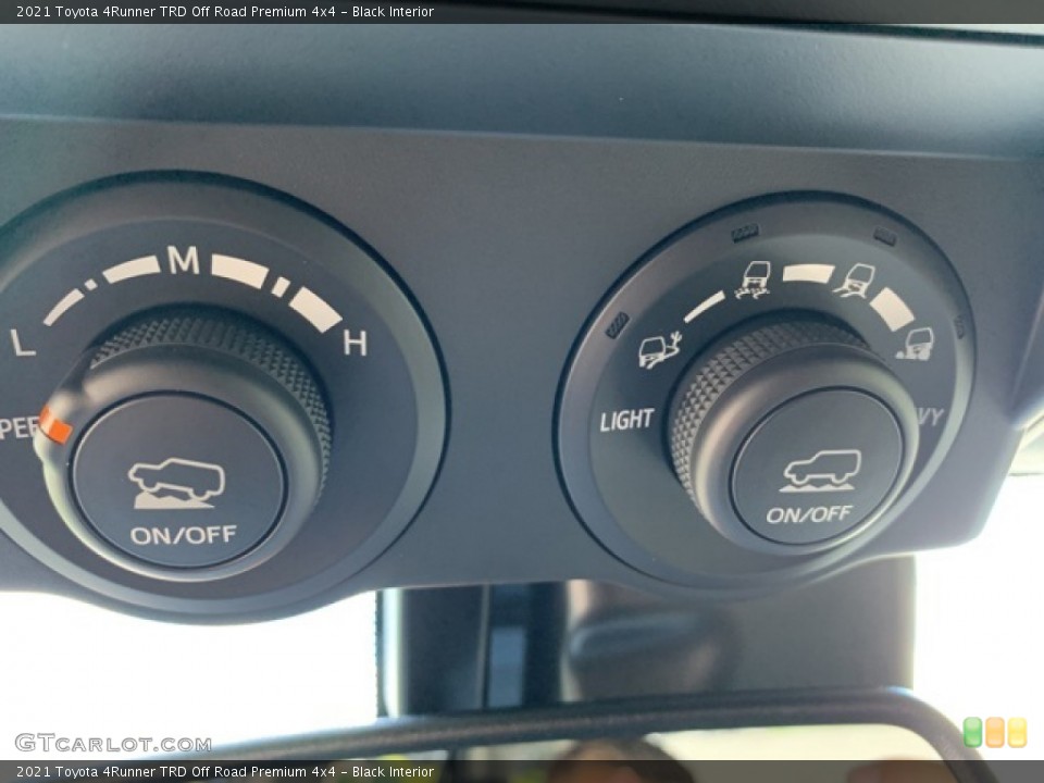 Black Interior Controls for the 2021 Toyota 4Runner TRD Off Road Premium 4x4 #139891048