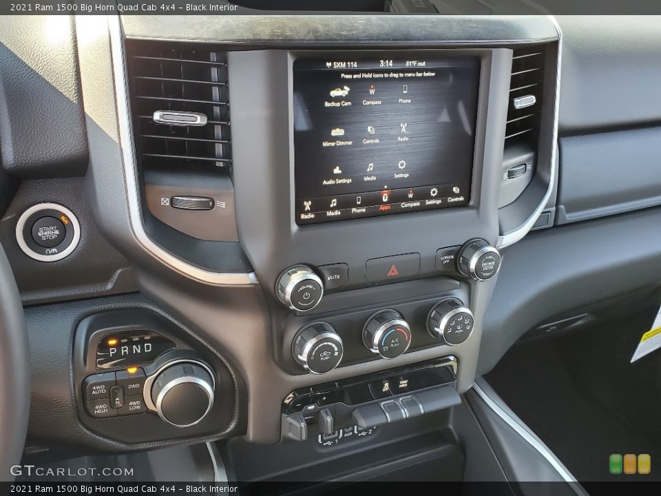 Black Interior Controls for the 2021 Ram 1500 Big Horn Quad Cab 4x4 #139891155