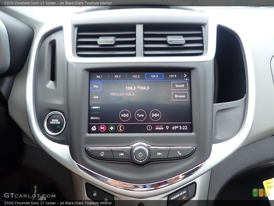 Jet Black/Dark Titanium Interior Controls for the 2020 Chevrolet Sonic LT Sedan #139892220