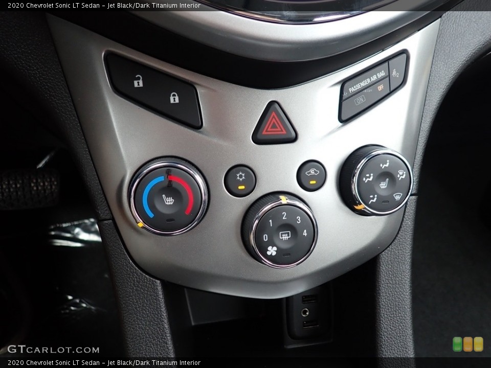 Jet Black/Dark Titanium Interior Controls for the 2020 Chevrolet Sonic LT Sedan #139892262