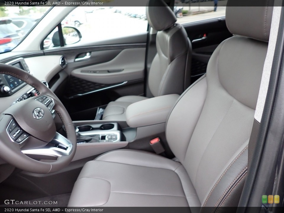 Espresso/Gray Interior Front Seat for the 2020 Hyundai Santa Fe SEL AWD #139892571