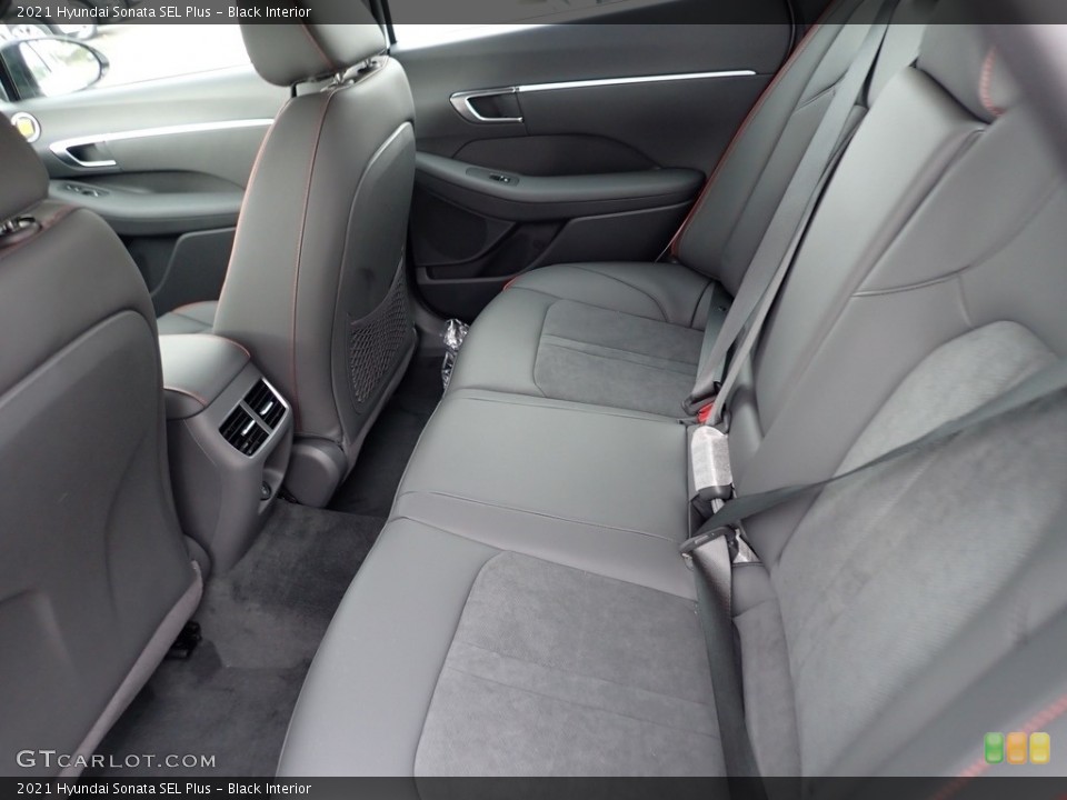 Black Interior Rear Seat for the 2021 Hyundai Sonata SEL Plus #139893225