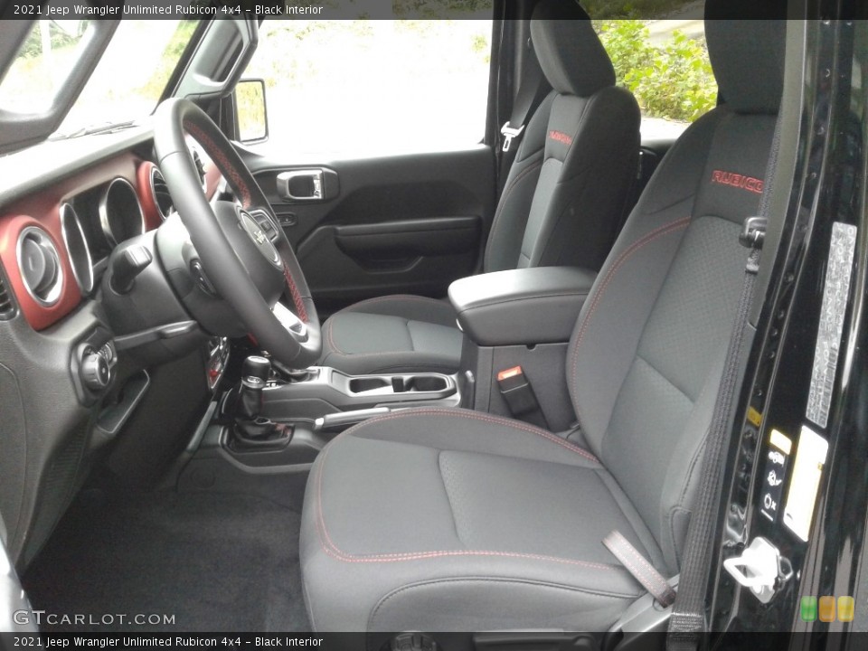 Black Interior Front Seat for the 2021 Jeep Wrangler Unlimited Rubicon 4x4 #139894707