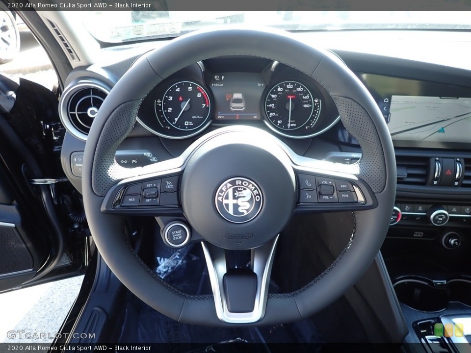 Black Interior Steering Wheel for the 2020 Alfa Romeo Giulia Sport AWD #139894842