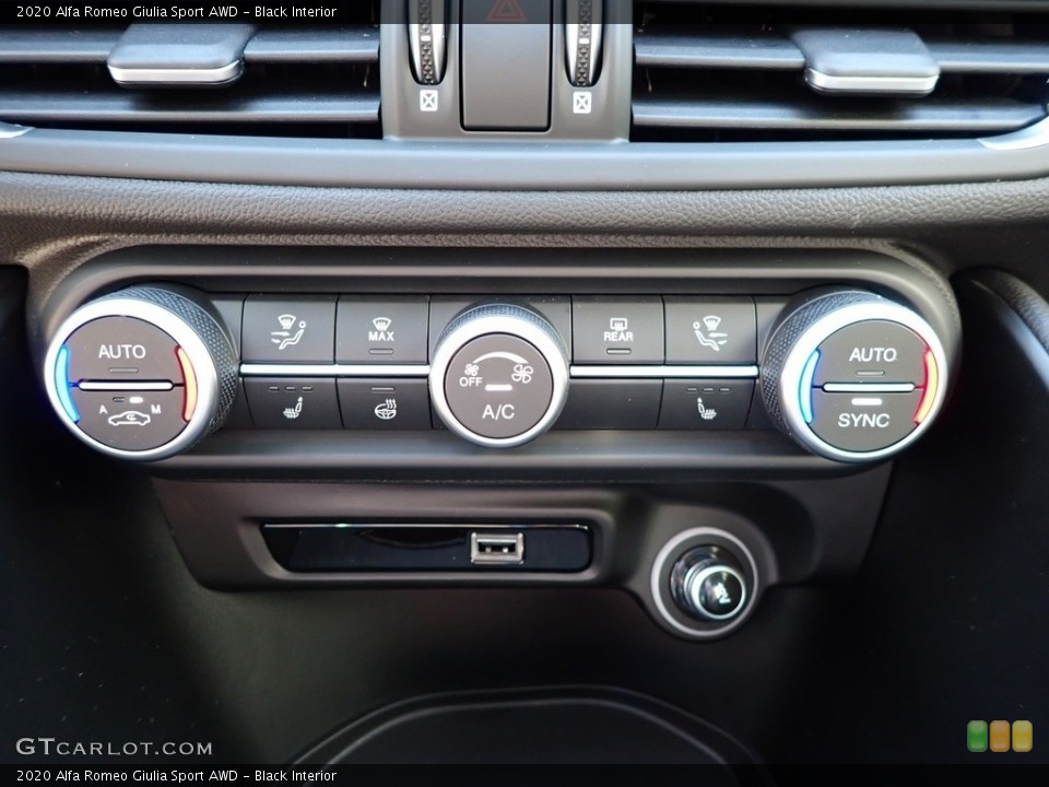 Black Interior Controls for the 2020 Alfa Romeo Giulia Sport AWD #139894884