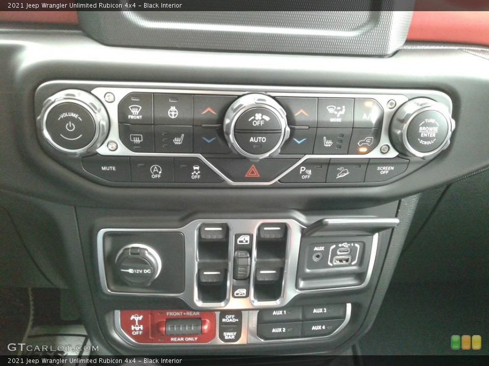 Black Interior Controls for the 2021 Jeep Wrangler Unlimited Rubicon 4x4 #139895060