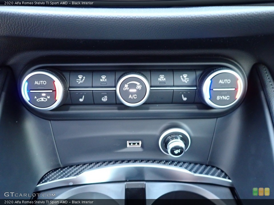 Black Interior Controls for the 2020 Alfa Romeo Stelvio TI Sport AWD #139895358