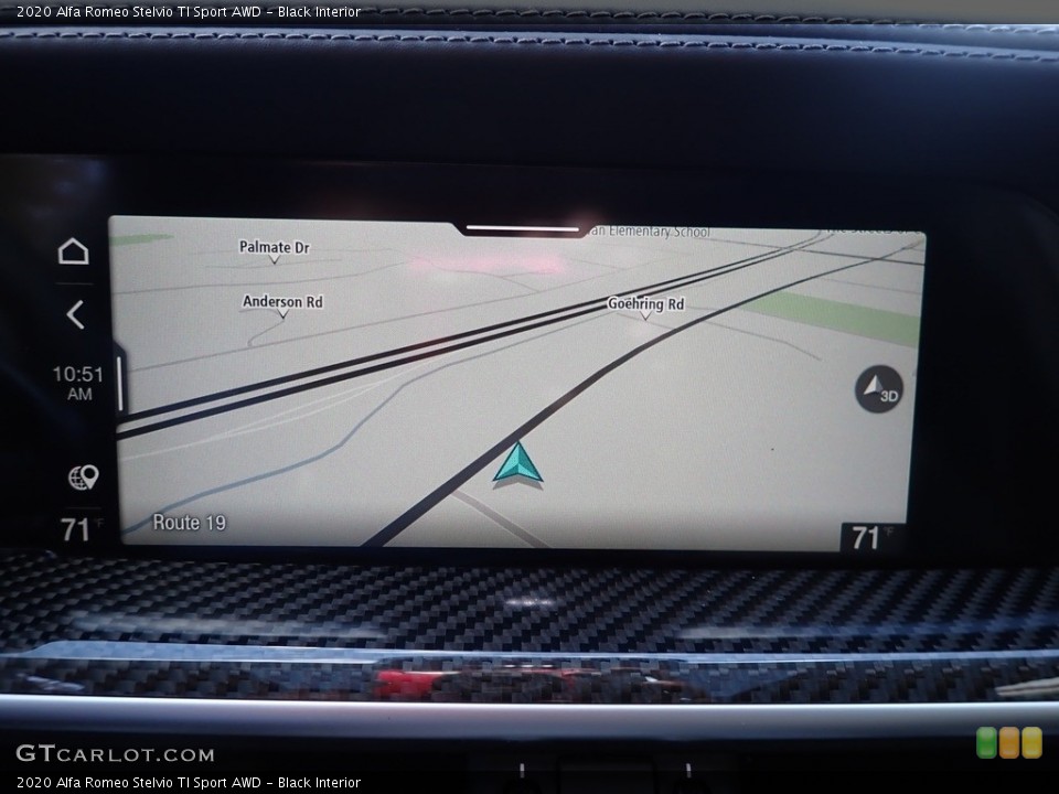 Black Interior Navigation for the 2020 Alfa Romeo Stelvio TI Sport AWD #139895382