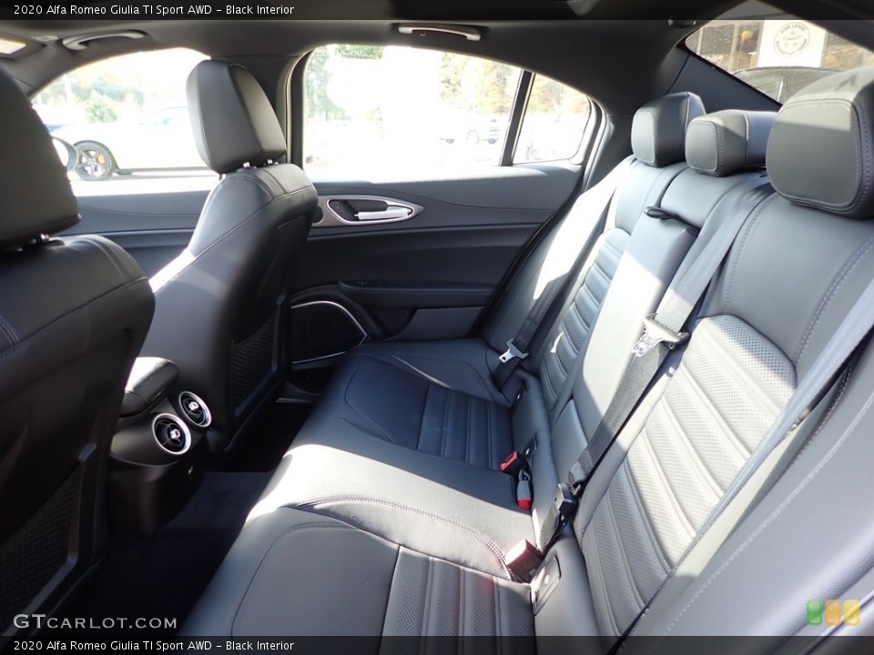 Black Interior Rear Seat for the 2020 Alfa Romeo Giulia TI Sport AWD #139895658