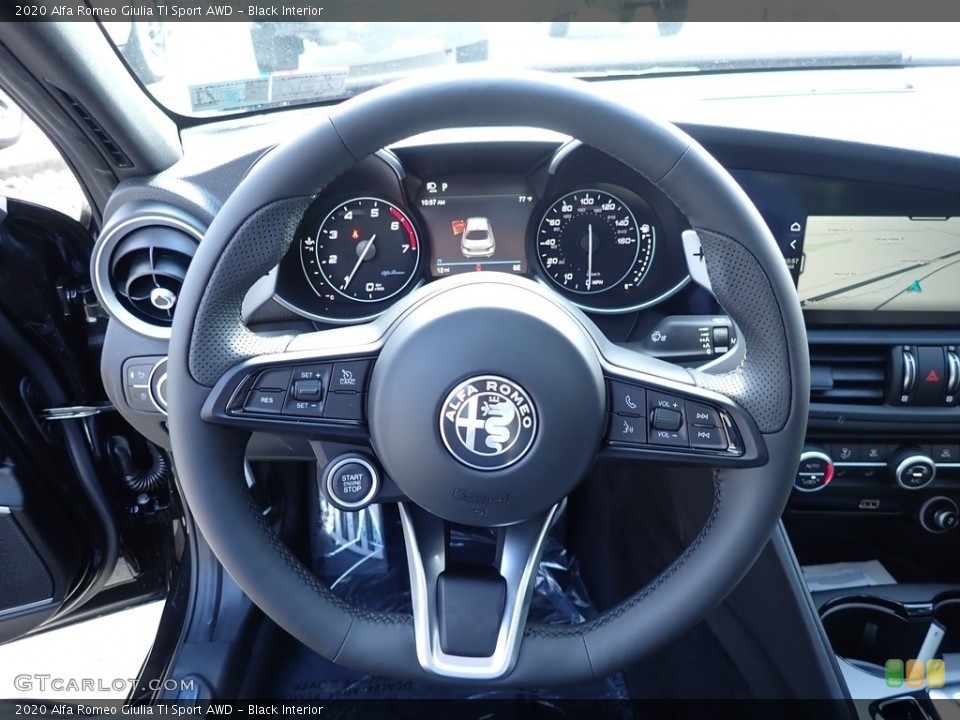 Black Interior Steering Wheel for the 2020 Alfa Romeo Giulia TI Sport AWD #139895718