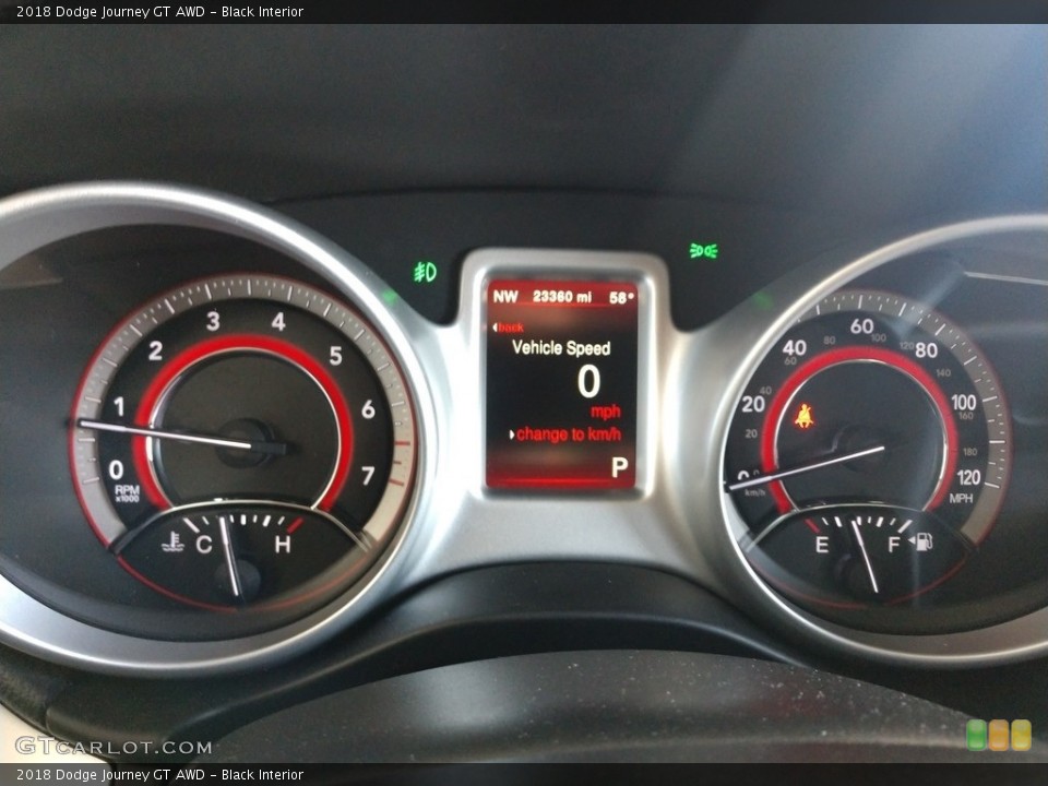 Black Interior Gauges for the 2018 Dodge Journey GT AWD #139900220