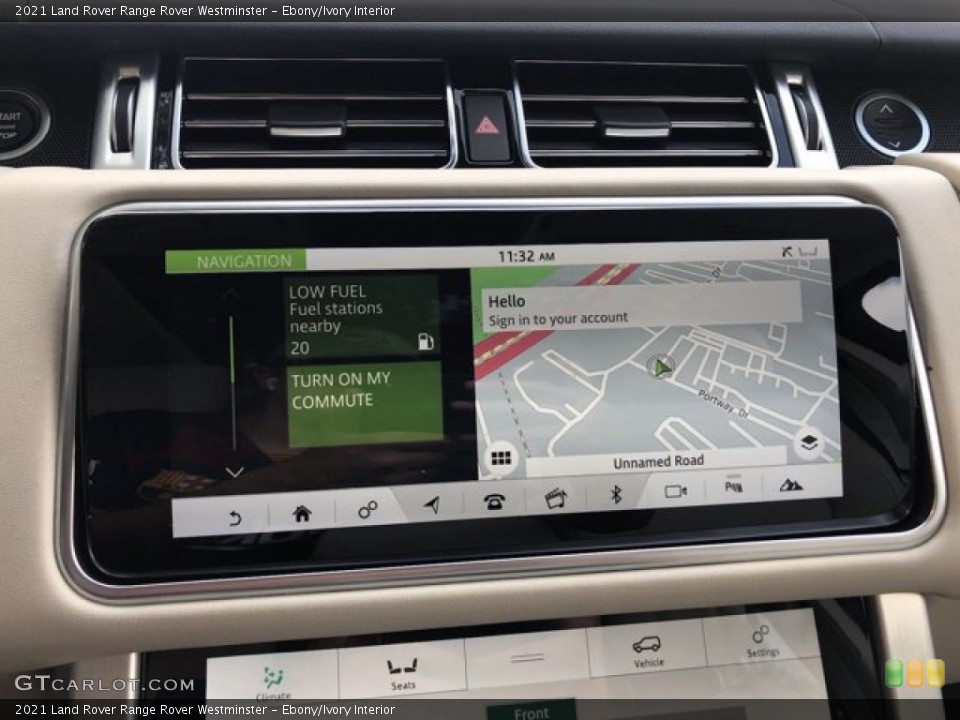 Ebony/Ivory Interior Navigation for the 2021 Land Rover Range Rover Westminster #139901426