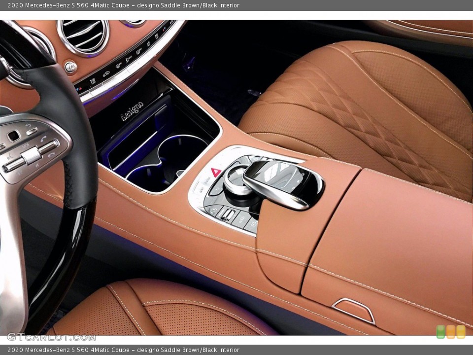 designo Saddle Brown/Black Interior Controls for the 2020 Mercedes-Benz S 560 4Matic Coupe #139902062