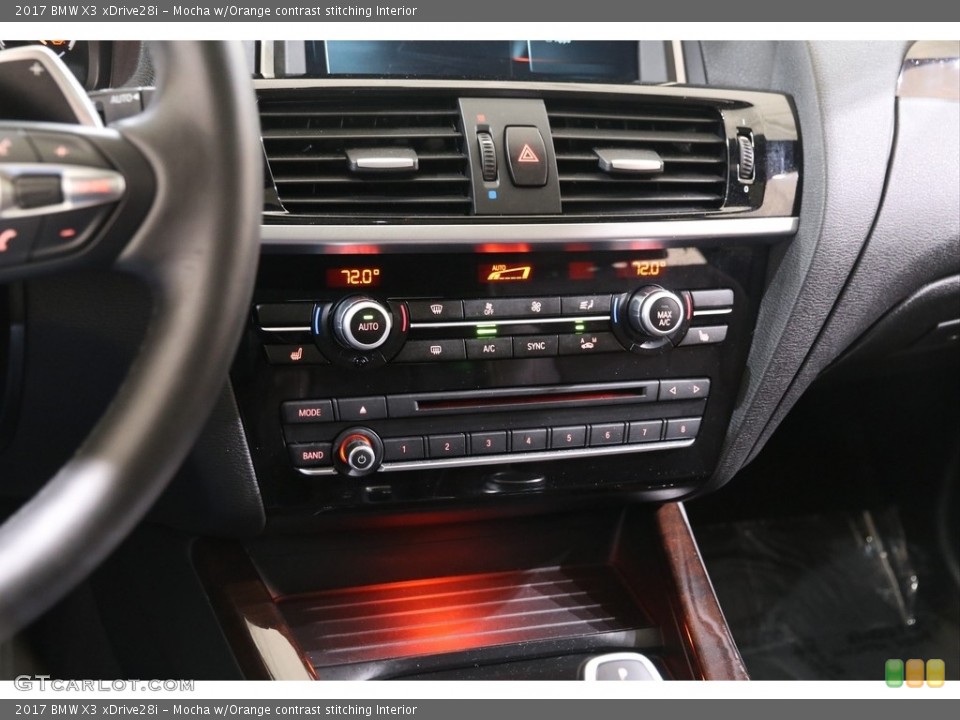 Mocha w/Orange contrast stitching Interior Controls for the 2017 BMW X3 xDrive28i #139902962