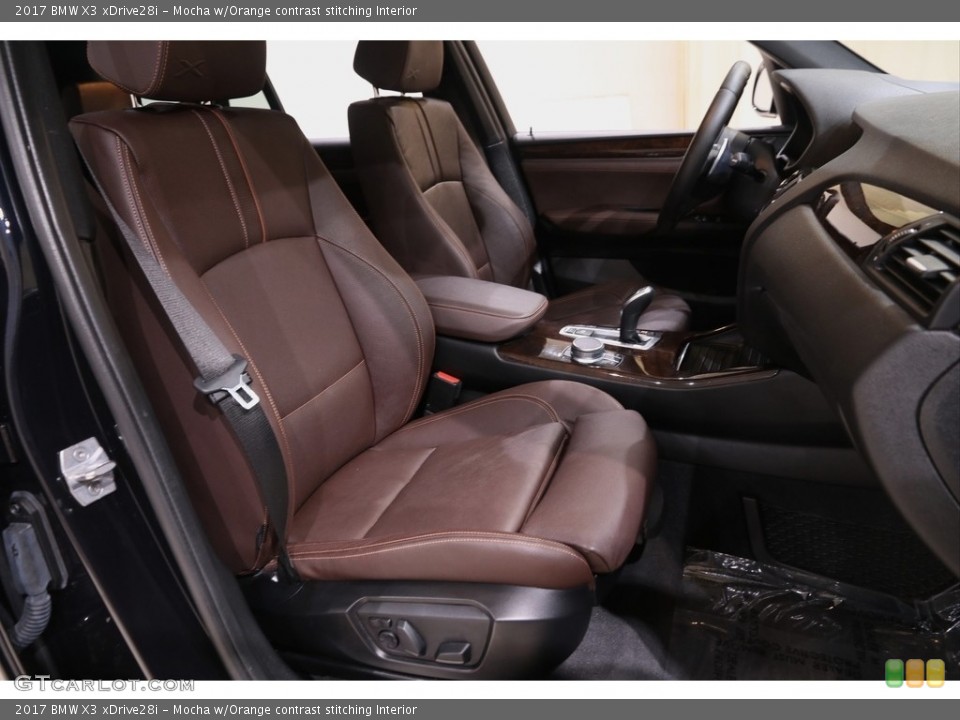 Mocha w/Orange contrast stitching Interior Front Seat for the 2017 BMW X3 xDrive28i #139902992