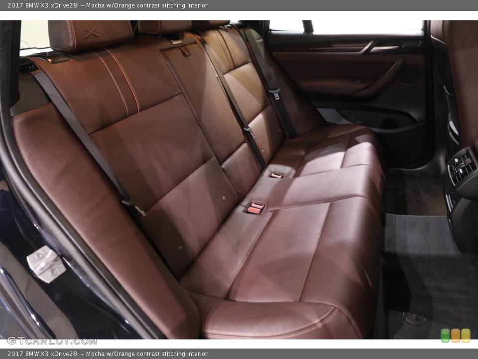 Mocha w/Orange contrast stitching Interior Rear Seat for the 2017 BMW X3 xDrive28i #139903001